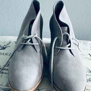 Cole Haan Gray Suede Lace-Up Desert Boots